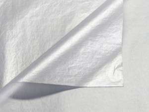 SILVER METALLIC Tissue Paper 20x30 100 sheets 2 SIDED  