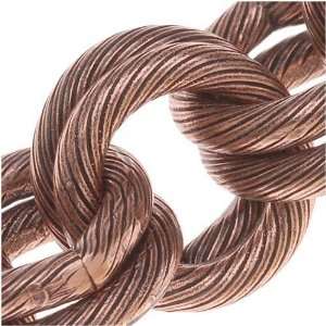  Antiqued Copper Plated Heavy Textured Double Round Link Cable 