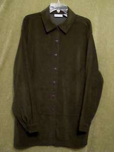 Croft & Barrow Dark Green 2x Button Down Shirt Long Sleeve  