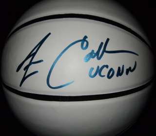 Jim Calhoun Signed White Panel Basketball PROOF UCONN  