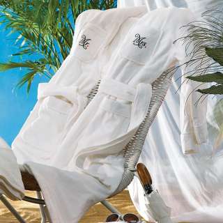   Terry Velour White Cloth Bathrobes   100% Cotton 068180005864  