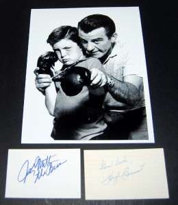 RARE HUGH BEAUMONT JERRY MATHERS SIGNED CARDS AND GREAT LEAVE IT TO 