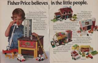    Price Vintage Toy Fire Station Camping Set Garage Little People AD