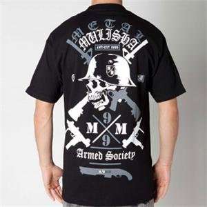  Metal Mulisha Armed Society T shirt   Small/Black 