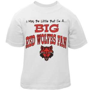   State Red Wolves Infant White Big Fan T shirt 