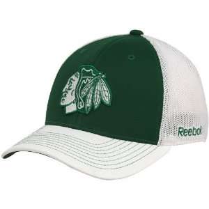   Green White St. PatrickS Day Structured Mesh Back Flex Fit Hat (Large
