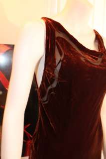 MARTINE SITBON Runway Velvet Night Gown Dress Sz 42 / 6  