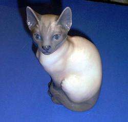 Royal Copenhagen Siamese Cat Glossy Figurine Free US Sh  