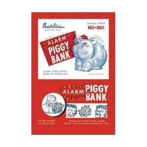  Alarm Piggy Bank 28x42 Giclee on Canvas 