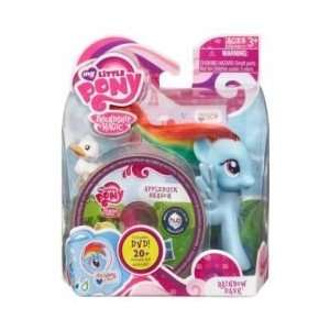  My Little Pony 2012 Figure Rainbow Dash with Suitcase DVD 