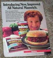 1986 ad Hunts MANWICH Sloppy Joe   Beatrice Foods AD  