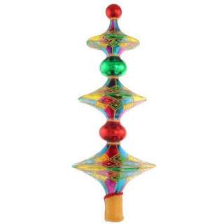   Radko Rare Holiday Harlequin Finial Christmas Xmas Tree Topper  