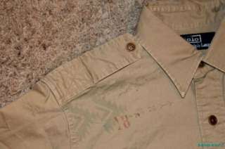 NWT $98 Polo Ralph Lauren Beacon Military Shirt Medium  