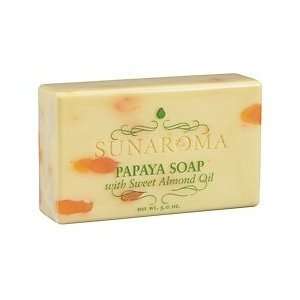  6 Pieces of Sunaroma Papaya Soap with Sweet Almond Oil 5 