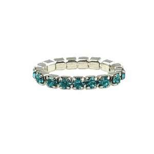  Toe Ring   T2   Crystal Band ~ Blue Zircon Jewelry