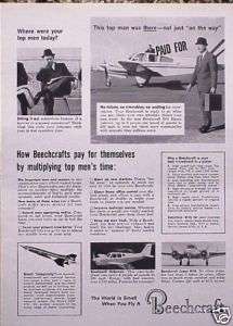 1964 Beechcraft Aircraft Airplane ORIGINAL Vintage Ad CMY STORE 5 