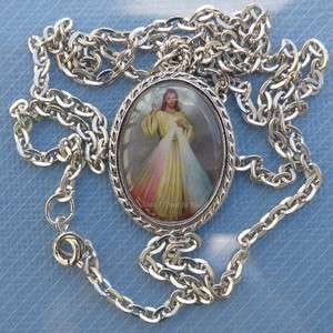 Divine Mercy Devotional Pendant Necklace  