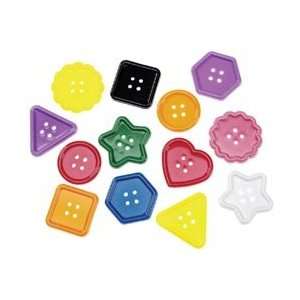  Darice Kids Plastic Buttons 6 Ounces Large Bright; 3 Items 