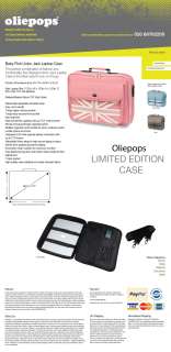 Oliepops Original Pink Union Jack Laptop Case bag fits upto 17.3 