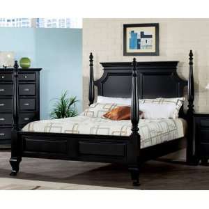    Canterbury Black Cottage Queen Four Post Bed