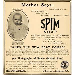  1904 Ad Spim Baby Soap Ointment Ida May Dudley Infant 