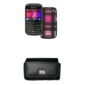  EMPIRE BlackBerry Curve 9360 Black Leather Case Pouch with 