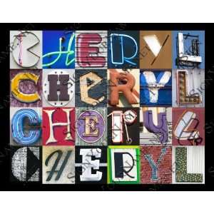  Cheryl Personalized Name Poster Using Sign Letters 