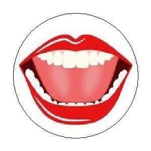  BIG MOUTH Talk Laugh Speak Funny Pinback Button 1.25 Pin 