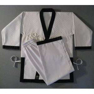  KHF White single line cuffs Hapkido Uniform Sports 