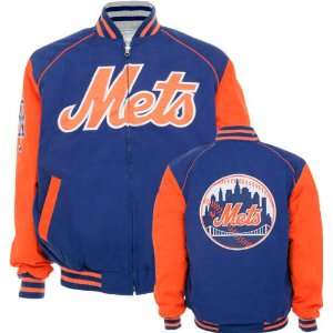 New York Mets Current & Classic Logos Reversible Canvas/Satin Team 