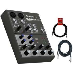  Alesis MultiMix 4 USB 4 channel Mixer with 1 Free 10 