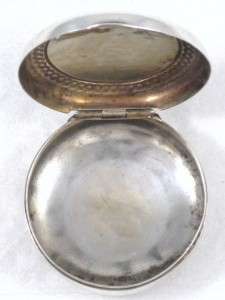   Solid Silver Gilt Hinged Top Tobacco or Snuff Box circa 1900  