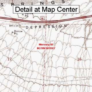  USGS Topographic Quadrangle Map   Mercury SE, Nevada 