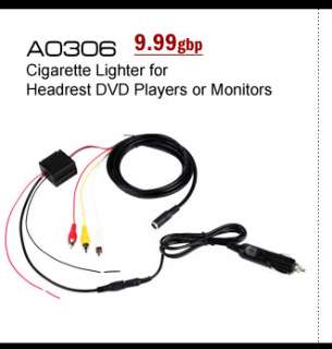 A0306 Cigarette Lighter for In Car Headrest DVD Player  