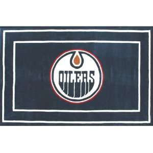   Edmonton Oilers Border Logo Floor Rug 