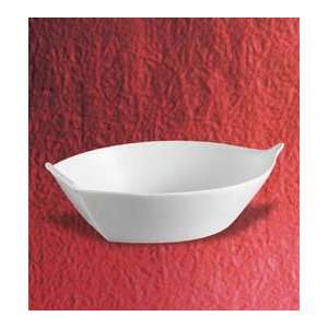  White Olive Boat Bowl 16 x 1 1/2   24/CS
