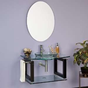  Linden Clear Glass Wall Hung Sink