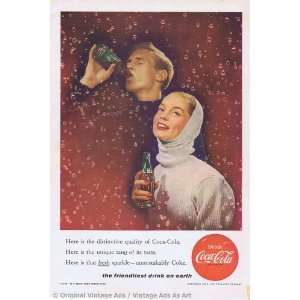   the friendliest drink on earth red bubbles party group Vintage Ad