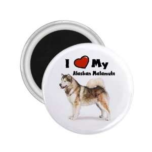  I Love My Alaskan Malamute Refrigerator Magnet