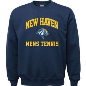 New Haven Chargers Navy Youth Mens Tennis Arch Crewneck Sweatshirt