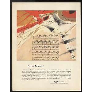  1963 Musical Staff Art or Science Celanese Chemicals Print 