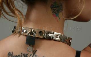 KUB Locking Watch Band Neck Collar Cuff Slave Ring   L  