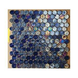 Tesoro Listello 12 x 12 Reflections Provacative Penny Round Mosaic 