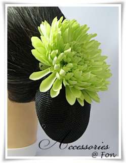   Big Green Chrysanthemum Barrette Clip Snood Hair Net Hair Band So Sexy