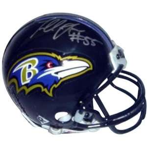 Terrell Suggs Autographed Baltimore Ravens Mini Helmet