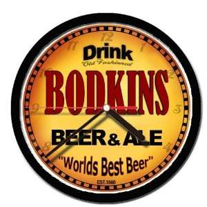  BODKINS beer and ale cerveza wall clock 