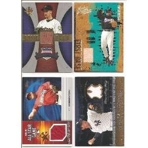 (4) Card Lot of Game Worn / Event Used Memorabilia Cards 