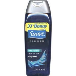  Suave Body Wash for Men, Refreshing, 16 oz Beauty