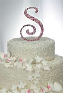 Large Custom Monogram Initial Wedding Cake Topper Swarovski Crystals 6 