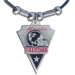  Atlanta Falcons Leather Necklace Beads & Pewter Pendant 